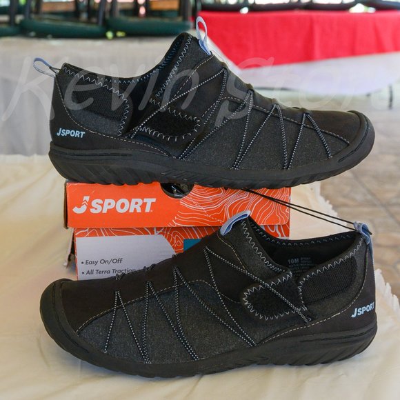 size 10 Black/Blue‎ Jsport Women’s Slip On shoes - Picture 7 of 9